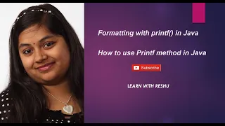 Formatting with printf in Java How to use Printf method in Java