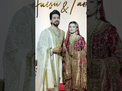 Mr Faisu & Tanya’s Grand Wedding Reception | Royal Couple Look #shorts #mrfaisu #reels #trending