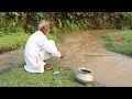 Download Lagu Fishing Video || The old grandfather is catching a lot of fish from the canals in the field