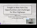 Future of Freight in NYC Connecting Our Streets with the Blue Highway