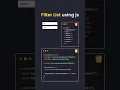 How to filter list using javascript