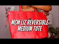 MCM Liz Reversible Medium Tote Candy Red Unboxing and Review WORK bag tote