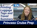 Lagu LUGGAGE TAGS TRAVEL SUMMARY PORT INFORMATION PRINCESS CRUISE PREP