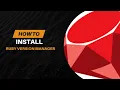 Ruby Version Manager rvm rvm install