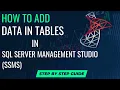 How to Easily Insert Data into a Database Table in SQL Server Management Studio SSMS