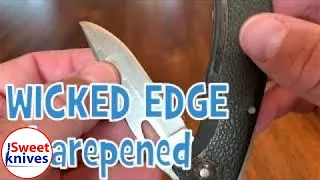 79 Outcome of Sharpening Gerber E-Z-Out 450 Resharpened on Wicked Edge - Sweetknives
