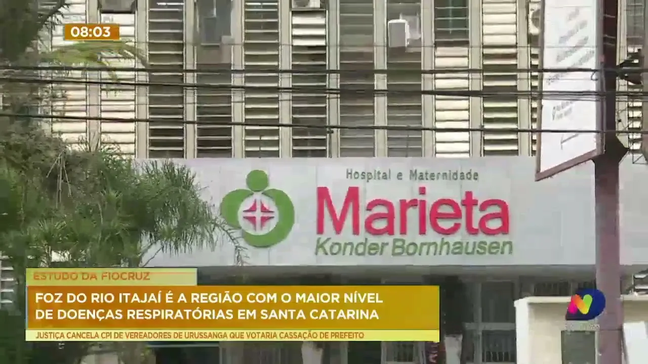 Região da foz do rio Itajaí tem o maior nível de doenças respiratórias de SC