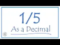 Write the as a Decimal