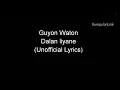 Download Lagu Guyon Waton - Dalan Liyane (unofficial lyrics)