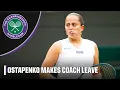 Jelena Ostapenko makes coach LEAVE her player box during match Wimbledon on ESPN