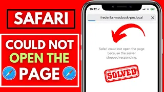 Safari Could Not Open The Page Because The Server Stopped Responding IPhone IPad 