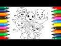 Drawing and Coloring Word Party Animals