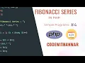 Fibonacci Series using forms in PHP