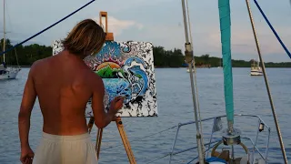 This Painting was inspired by 10 YEARS of travelling the world by SAILBOAT