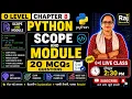O LEVEL Python Chapter 8 Scope and Module Complete Preparation