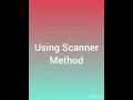 how to print multiplication table without Scanner and with Scanner method