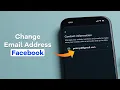 How To Change Email Address On Facebook