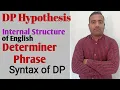 DP Hypothesis ll Syntactic Structure of English Nominal Phrase ll Linguistics with Asad Ali