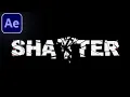 How to create Exploding Shatter Text in Adobe After Effects