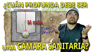 Profundidad mínima de cámaras Sanitarias y diámetros de tuberías de alcantarillado