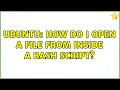 Ubuntu How do I open a file from inside a bash script 4 solutions