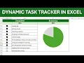 Create a Smart Task Tracker in Excel with Checkboxes Pie Chart