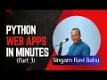 Building Web Apps with Python Part 3