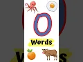 O letter words Words that starts with letter O phonics letter O O words