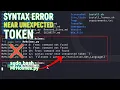 Fix syntax error near unexpected token in Linux Kali Linux