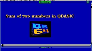 Sum two numbers in QBASIC add two numbers QBASIC programming