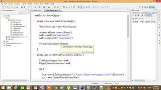 8 Java Object Serialization Write an object to a file