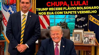 Trump recebe Flávio Bolsonaro nos EUA com tapete vermelho!