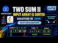 Two Sum II - Input Array Is Sorted Leetcode Solution in Java Easy Explanation in Tamil