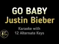 Lagu Justin Bieber - GO BABY Karaoke Instrumental Lower Higher Female \u0026 Original Key