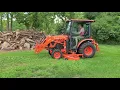 Kubota LX3310 mowing overview