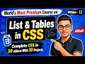 CSS Lists Tables Explained Styling Lists and Tables in CSS