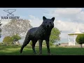 Luna Wolf Garden Sculpture