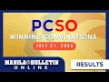 PCSO Lotto Draw Results July 21 2024 Ultra Lotto Super Lotto 3D and 2D