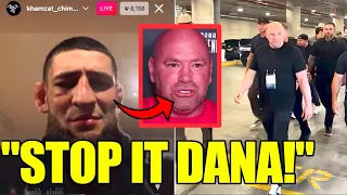 Khamzat FLIPS OUT! Dana White gets CONTACTED by Khamzat Chimaev after Bout Drama, Cejudo vs. Merab 2