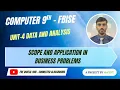 Data Analysis Scope and Applications Computer Science Chapter 4 Grade 9 FBISE FDE