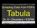 Tabula PDF Data Scraping