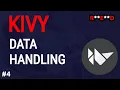 Python Kivy tutorial Data handling widget referencing Kivy app project