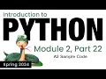 Python - Module 2