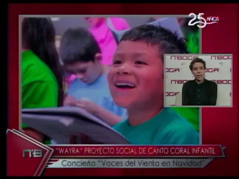 Wayra Proyecto social de canto Coral Infantil concierto Voces del Viento en Navidad
