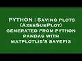 PYTHON Saving plots AxesSubPlot generated from python pandas with matplotlib s savefig