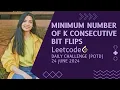 995 Minimum Number of K Consecutive Bit Flips Leetcode Daily 24 Hard Prefix sum O N