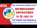 Python Membership Operators Using in not in Class 11 12 CS