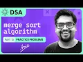 Merge sort part 10 Counting the number of inversions in an array