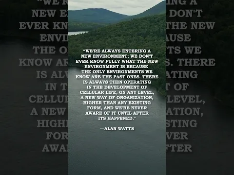 Alan Watts: We're Always Entering a New Environment