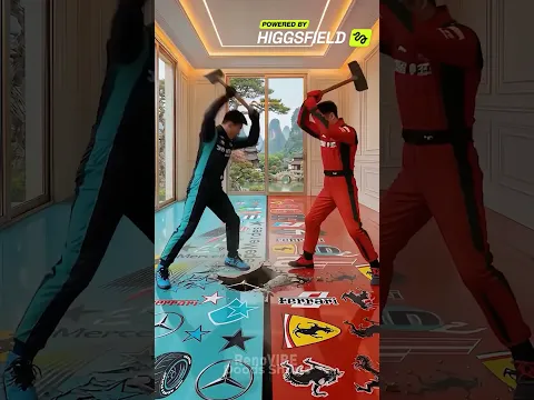 Epic Showdown: Mercedes vs. Ferrari's Stunning Epoxy Floors! 🏎️✨ #F1 #Short